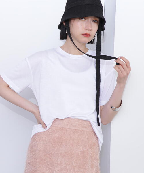 N.(N. Natural Beauty Basic)(エヌエヌナチュラルビューティーベーシック)の「◆シアー半袖Tシャツ(Tシャツ/カットソー・レディース・ホワイト/チャコールグレー/オレンジ・MEDIUM)」の20枚目の写真