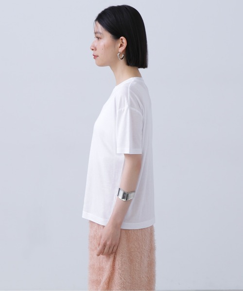 N.(N. Natural Beauty Basic)(エヌエヌナチュラルビューティーベーシック)の「◆シアー半袖Tシャツ(Tシャツ/カットソー・レディース・ホワイト/チャコールグレー/オレンジ・MEDIUM)」の5枚目の写真