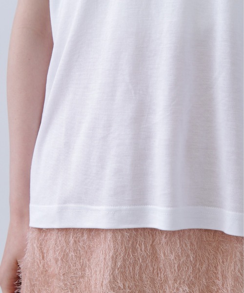 N.(N. Natural Beauty Basic)(エヌエヌナチュラルビューティーベーシック)の「◆シアー半袖Tシャツ(Tシャツ/カットソー・レディース・ホワイト/チャコールグレー/オレンジ・MEDIUM)」の9枚目の写真