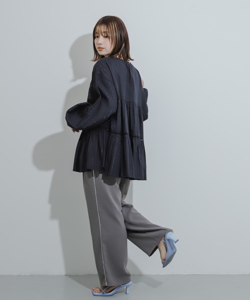 SENSE OF PLACE by URBAN RESEARCH（センスオブプレイスバイアーバンリサーチ）の「インドレースティアードチュニック（チュニック・レディース・ブルー/オフホワイト/ブラック・ONE）」の12枚目の写真