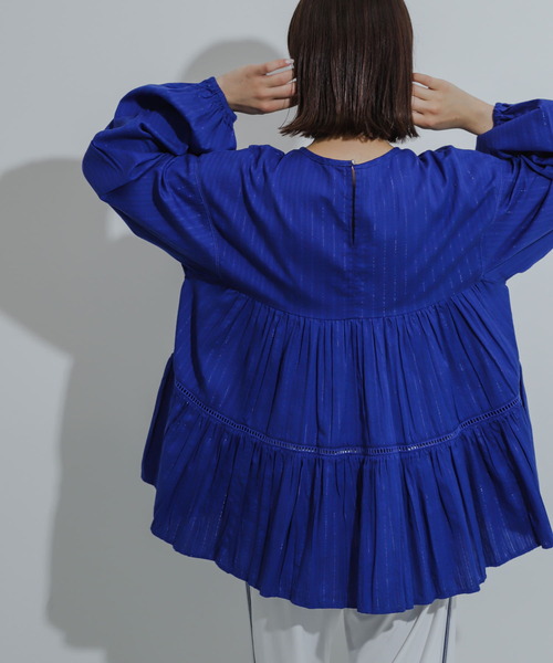 SENSE OF PLACE by URBAN RESEARCH（センスオブプレイスバイアーバンリサーチ）の「インドレースティアードチュニック（チュニック・レディース・ブルー/オフホワイト/ブラック・ONE）」の13枚目の写真