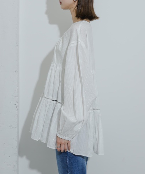 SENSE OF PLACE by URBAN RESEARCH（センスオブプレイスバイアーバンリサーチ）の「インドレースティアードチュニック（チュニック・レディース・ブルー/オフホワイト/ブラック・ONE）」の19枚目の写真