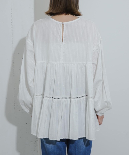 SENSE OF PLACE by URBAN RESEARCH（センスオブプレイスバイアーバンリサーチ）の「インドレースティアードチュニック（チュニック・レディース・ブルー/オフホワイト/ブラック・ONE）」の20枚目の写真