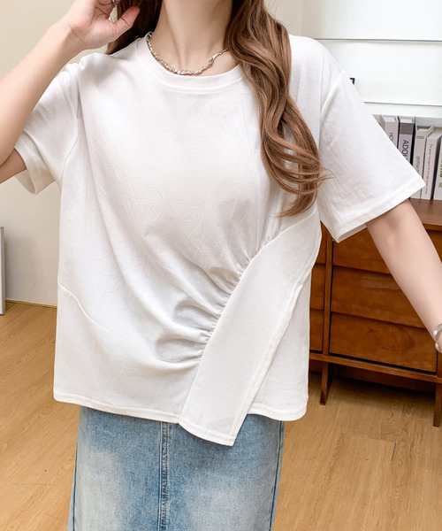 BANNER SELECT(バナーセレクト)の「サイドスリットアシメカットソー(Tシャツ/カットソー・レディース・ホワイト/ブラック・FREE)」の15枚目の写真