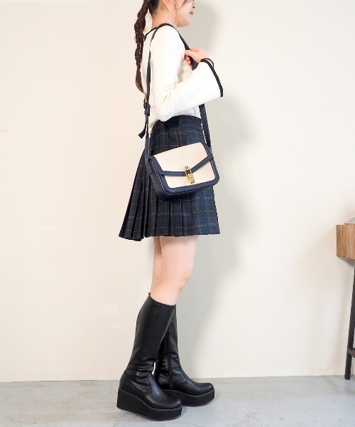 byあしながおじさん（バイアシナガオジサン）の「軽量│厚底ウエッジロングブーツ　8980757（ブーツ・レディース・ブラック系その他/ブラック・24.5cm/24.0cm/23.5cm/23.0cm/22.5cm）」の6枚目の写真