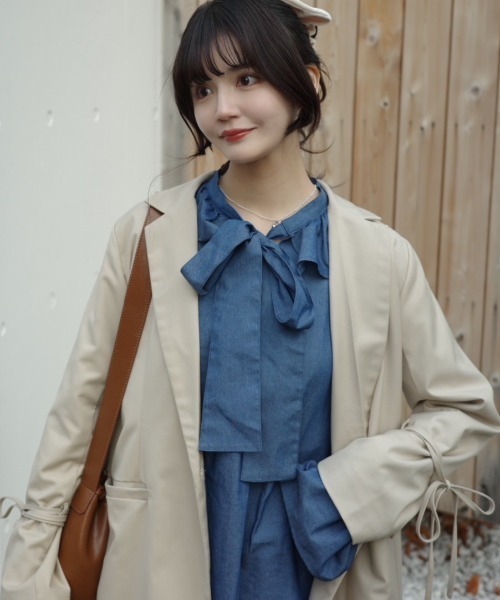 bowtie ribbon frill blouse/ボウタイリボンフリルブラウス（シャツ/ブラウス）｜idem（イデム）