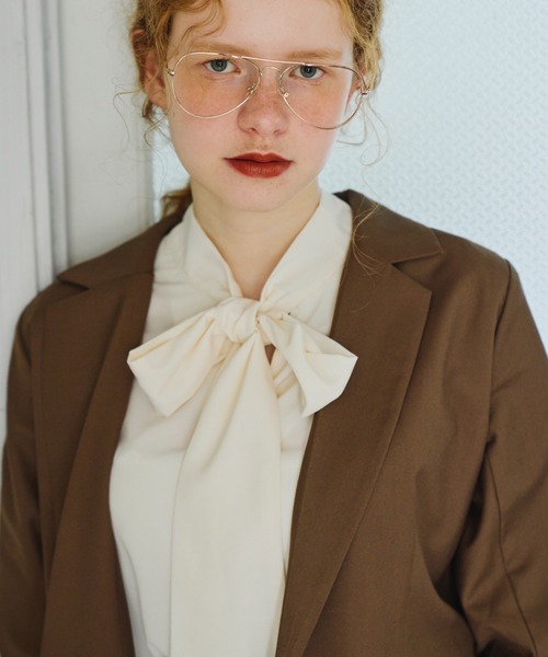 bowtie ribbon frill blouse/ボウタイリボンフリルブラウス（シャツ/ブラウス）｜idem（イデム）