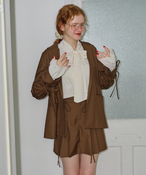 bowtie ribbon frill blouse/ボウタイリボンフリルブラウス（シャツ/ブラウス）｜idem（イデム）