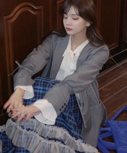 bowtie ribbon frill blouse/ボウタイリボンフリルブラウス（シャツ/ブラウス）｜idem（イデム）