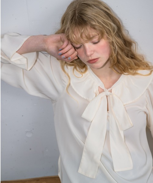 bowtie ribbon frill blouse/ボウタイリボンフリルブラウス（シャツ/ブラウス）｜idem（イデム）