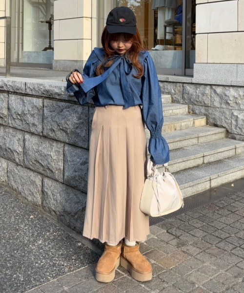 bowtie ribbon frill blouse/ボウタイリボンフリルブラウス（シャツ/ブラウス）｜idem（イデム）