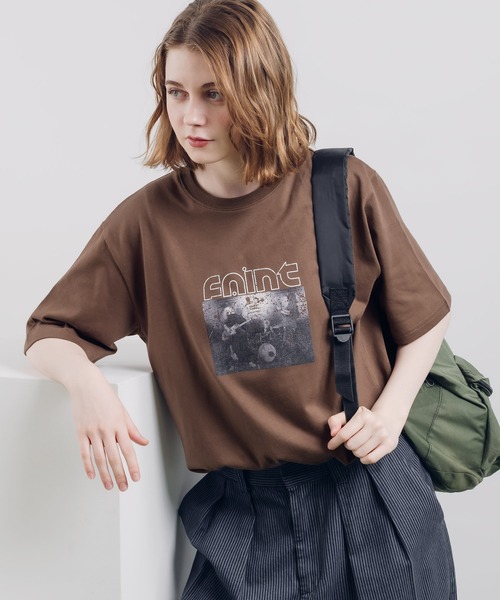 MUHET(ミュエータ)の「アソートプリントTシャツ(Tシャツ/カットソー・レディース・チャコールグレー/グレー系その他/アイボリー/ブラウン/オフホワイト・MEDIUM/X-LARGE)」の7枚目の写真