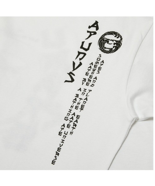 AAPE BY A BATHING APE（エーエイプバイアベイシングエイプ）の「AAPE JAPANESE MOTIF TEE（Tシャツ/カットソー・メンズ・ホワイト/ブラック・MEDIUM/SMALL/LARGE/X-LARGE/XX-LARGE）」の5枚目の写真