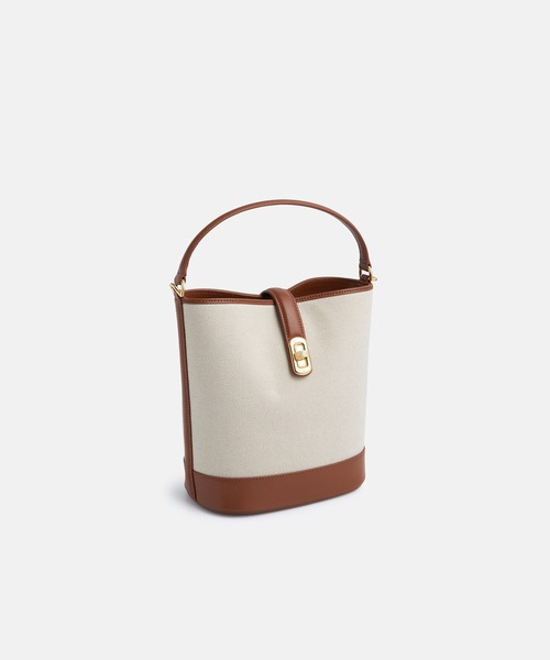 METROCITY（メトロシティ）の「【メトロシティ】バケットバッグ ミディアム 2way 装飾 収納 ポイント（トートバッグ・レディース・ブラウン・FREE）」の7枚目の写真