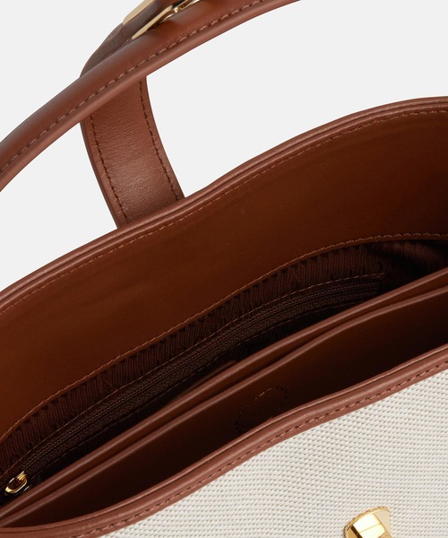 METROCITY（メトロシティ）の「【メトロシティ】バケットバッグ ミディアム 2way 装飾 収納 ポイント（トートバッグ・レディース・ブラウン・FREE）」の3枚目の写真