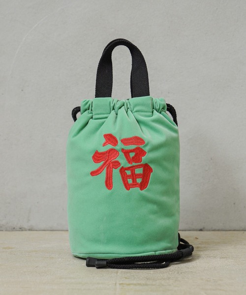 HOUSTON（ヒューストン）の「HOUSTON ヒューストン 6874 VELVETEEN EFFECT BAG 刺繍別珍 エフェクツバッグ「TIGER」（ショルダーバッグ・メンズ・ブラック/ネイビー/ミント・FREE）」の7枚目の写真