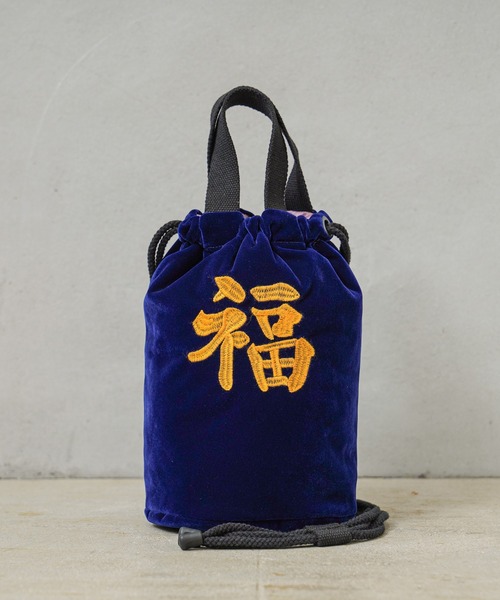 HOUSTON（ヒューストン）の「HOUSTON ヒューストン 6874 VELVETEEN EFFECT BAG 刺繍別珍 エフェクツバッグ「TIGER」（ショルダーバッグ・メンズ・ブラック/ネイビー/ミント・FREE）」の6枚目の写真