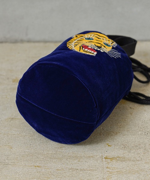 HOUSTON（ヒューストン）の「HOUSTON ヒューストン 6874 VELVETEEN EFFECT BAG 刺繍別珍 エフェクツバッグ「TIGER」（ショルダーバッグ・メンズ・ブラック/ネイビー/ミント・FREE）」の18枚目の写真