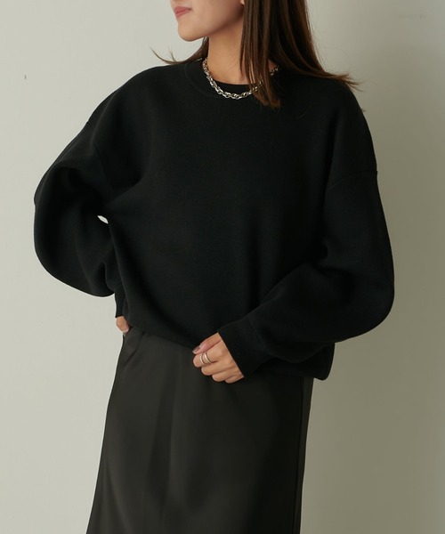 Lui's（ルイス）の「ウォッシャブルベーシックニット（ニット/セーター・レディース・ブラック/オフホワイト/ピンク・FREE）」の15枚目の写真