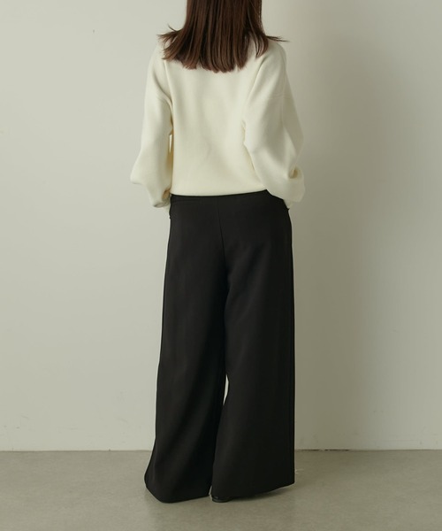 Lui's（ルイス）の「ウォッシャブルベーシックニット（ニット/セーター・レディース・ブラック/オフホワイト/ピンク・FREE）」の13枚目の写真