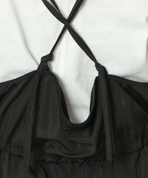 GORGE(ゴージ)の「《ミリタリー×ドロスト》レディース キャミワンピース ポケット付き 体型カバー 春夏秋(ワンピース・レディース・カーキ/ブラック・F)」の6枚目の写真