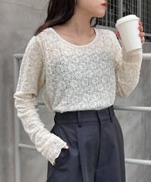 CIAOPANIC TYPY | 【新色登場】フラワージャガード風レーストップス(Tシャツ/カットソー)