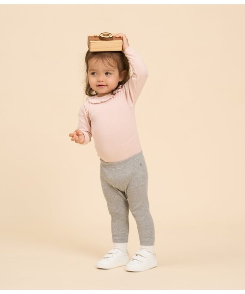 PETIT BATEAU(プチバトー)の「レギンス(タイツ/ストッキング・キッズ・ライトピンク/グレー/ライトグリーン/ピンク・18MONTH/24MONTH/36MONTH/12MONTH)」の1枚目の写真