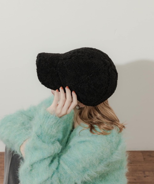 SMELLY（スメリー）の「ボアキャップ（キャップ・レディース・アイボリー/ブラック・-）」の9枚目の写真