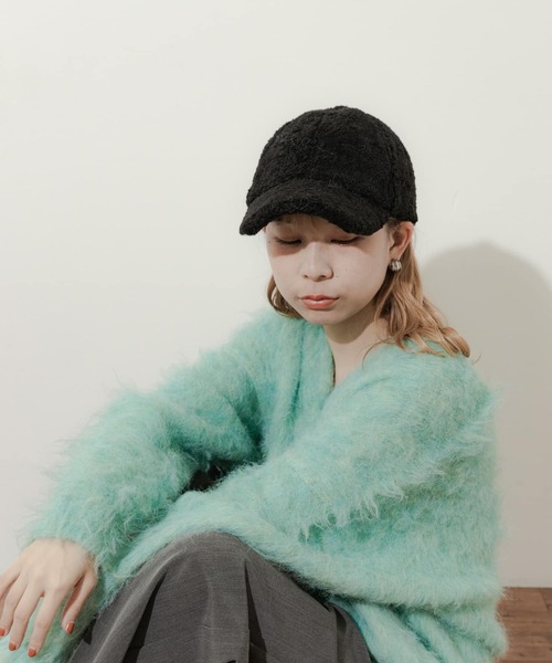 SMELLY（スメリー）の「ボアキャップ（キャップ・レディース・アイボリー/ブラック・-）」の11枚目の写真