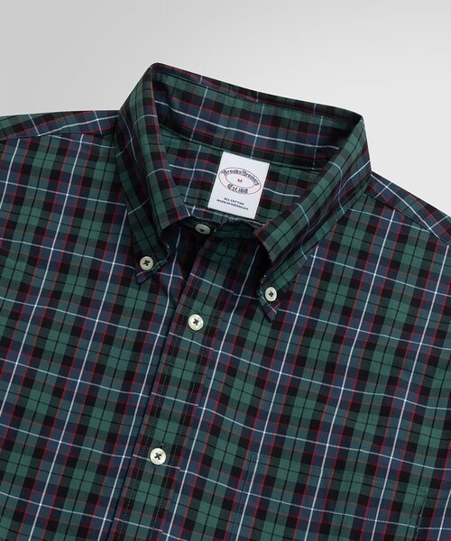 BROOKS BROTHERS(ブルックスブラザーズ)の「コットンポプリン チェック フライデーシャツ(シャツ/ブラウス・メンズ・ダークグリーン・MEDIUM/SMALL/LARGE/X-LARGE)」の4枚目の写真