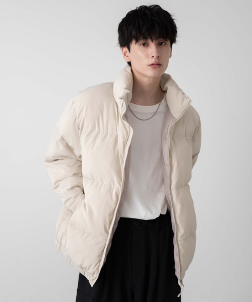 WEGO(ウィゴー)の「WEGO/ボリュームハイネックパデッドジャケット(ダウンジャケット/コート・メンズ・ライトベージュ/カーキ/ブラック/ホワイト・SMALL/MEDIUM/LARGE)」の5枚目の写真