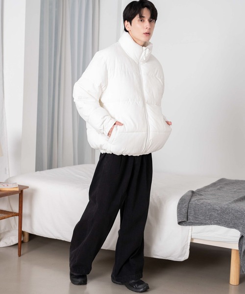 WEGO(ウィゴー)の「WEGO/ボリュームハイネックパデッドジャケット(ダウンジャケット/コート・メンズ・ライトベージュ/カーキ/ブラック/ホワイト・SMALL/MEDIUM/LARGE)」の17枚目の写真