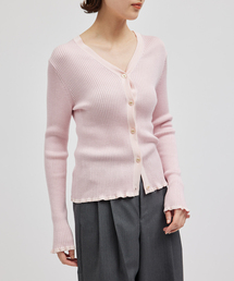 シャイニーリブカーディガン