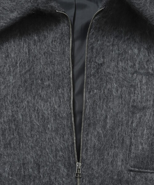 Firsthand(ファーストハンド)の「Firsthand/ファーストハンド リサイクルシャギーZIPコート / スタンドミドルコート / オーバーサイズミドルコート(ステンカラーコート・レディース・チャコールグレー/ベージュ/ピンク/その他・FREE)」の11枚目の写真