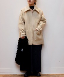 Firsthand | Firsthand/ファーストハンド リサイクルシャギーZIPコート / スタンドミドルコート / オーバーサイズミドルコート(ステンカラーコート)