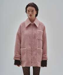 Firsthand | Firsthand/ファーストハンド リサイクルシャギーZIPコート / スタンドミドルコート / オーバーサイズミドルコート(ステンカラーコート)