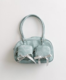 OLIVE des OLIVE | サテンリボン付きボストンバッグ(ショルダーバッグ)