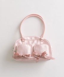 OLIVE des OLIVE | サテンリボン付きボストンバッグ(ショルダーバッグ)