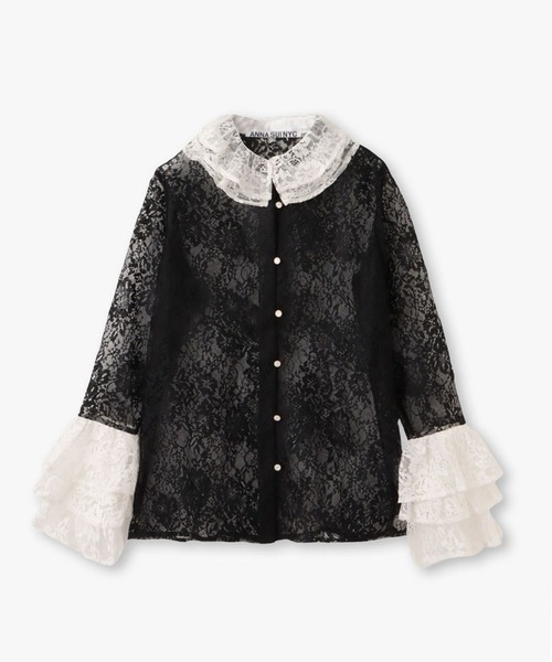 ANNA SUI NYC（アナ スイ エヌ ワイ シー）の「スーパーフリルブラウス（シャツ/ブラウス・レディース・パープル/ブラック・FREE）」の21枚目の写真