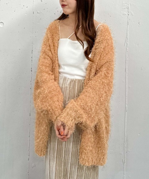 archives（アルシーヴ）の「ライトフェザーミドルニットカーディガン（ニット/セーター・レディース・アイボリー/グレー/ブルー/オレンジ・MEDIUM）」の4枚目の写真