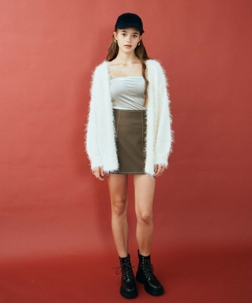 archives（アルシーヴ）の「ライトフェザーミドルニットカーディガン（ニット/セーター・レディース・アイボリー/グレー/ブルー/オレンジ・MEDIUM）」の8枚目の写真