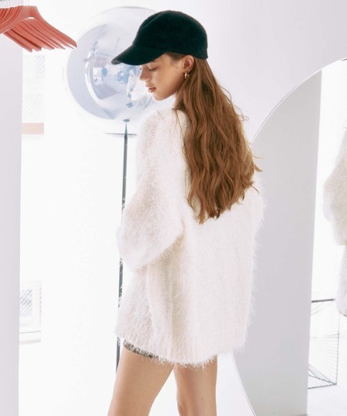 archives（アルシーヴ）の「ライトフェザーミドルニットカーディガン（ニット/セーター・レディース・アイボリー/グレー/ブルー/オレンジ・MEDIUM）」の10枚目の写真