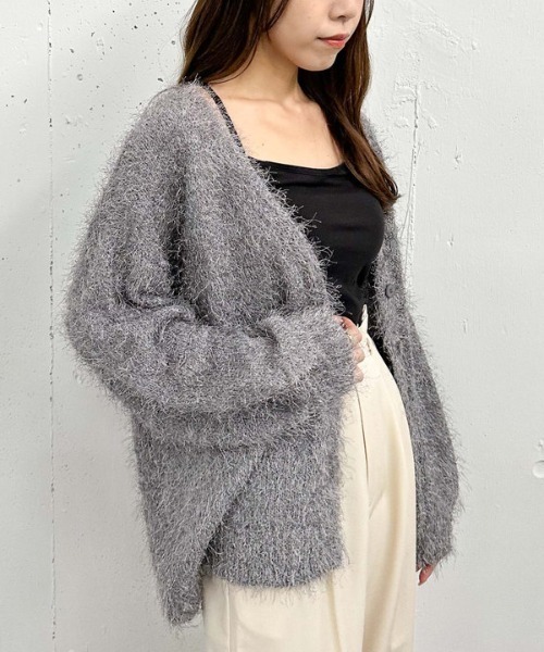 archives（アルシーヴ）の「ライトフェザーミドルニットカーディガン（ニット/セーター・レディース・アイボリー/グレー/ブルー/オレンジ・MEDIUM）」の15枚目の写真