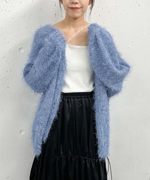 archives（アルシーヴ）の「ライトフェザーミドルニットカーディガン（ニット/セーター・レディース・アイボリー/グレー/ブルー/オレンジ・MEDIUM）」の19枚目の写真