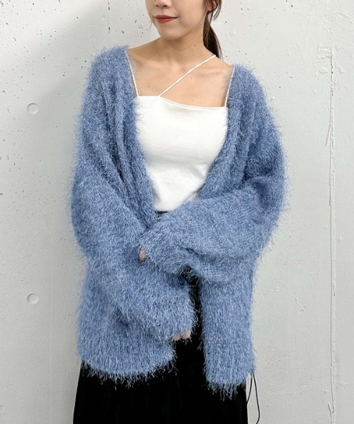 archives（アルシーヴ）の「ライトフェザーミドルニットカーディガン（ニット/セーター・レディース・アイボリー/グレー/ブルー/オレンジ・MEDIUM）」の21枚目の写真