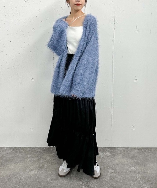 archives（アルシーヴ）の「ライトフェザーミドルニットカーディガン（ニット/セーター・レディース・アイボリー/グレー/ブルー/オレンジ・MEDIUM）」の22枚目の写真