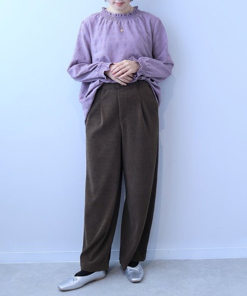 leswel(レスウェル)の「【L~5L 大きいサイズ】変形ニットワイドパンツ(その他パンツ・レディース・ブラック/ダークブラウン・L/LL/3L/4L/5L)」の7枚目の写真