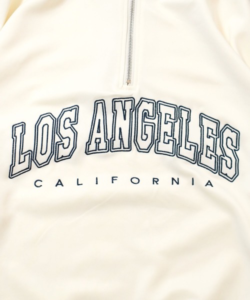 Starting Over(スターティングオーバー)の「half zip track jacket/フロントロゴ刺繍 ハーフジップ トラックジャケット(ジャージ・メンズ・オフホワイト/サックスブルー/ワイン/ネイビー・M/L/XL)」の6枚目の写真