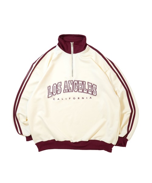 Starting Over(スターティングオーバー)の「half zip track jacket/フロントロゴ刺繍 ハーフジップ トラックジャケット(ジャージ・メンズ・オフホワイト/サックスブルー/ワイン/ネイビー・M/L/XL)」の10枚目の写真
