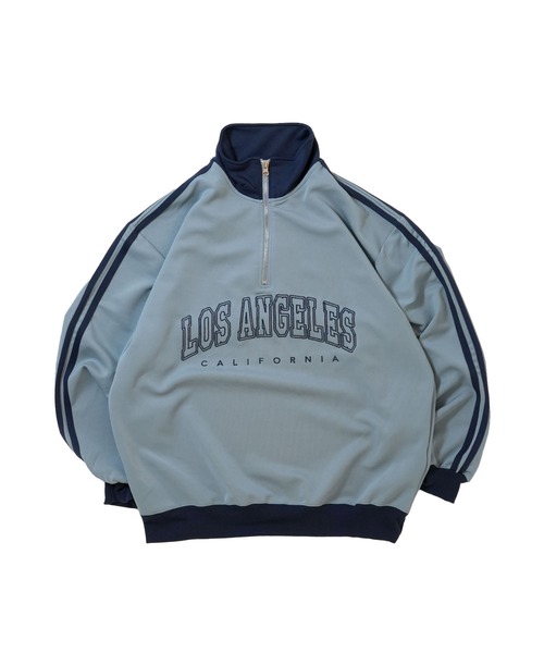 Starting Over(スターティングオーバー)の「half zip track jacket/フロントロゴ刺繍 ハーフジップ トラックジャケット(ジャージ・メンズ・オフホワイト/サックスブルー/ワイン/ネイビー・M/L/XL)」の11枚目の写真